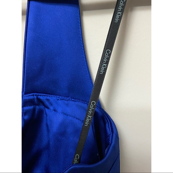 CALVIN KLEIN 2000s royal blue halter dress - Picture 5 of 5